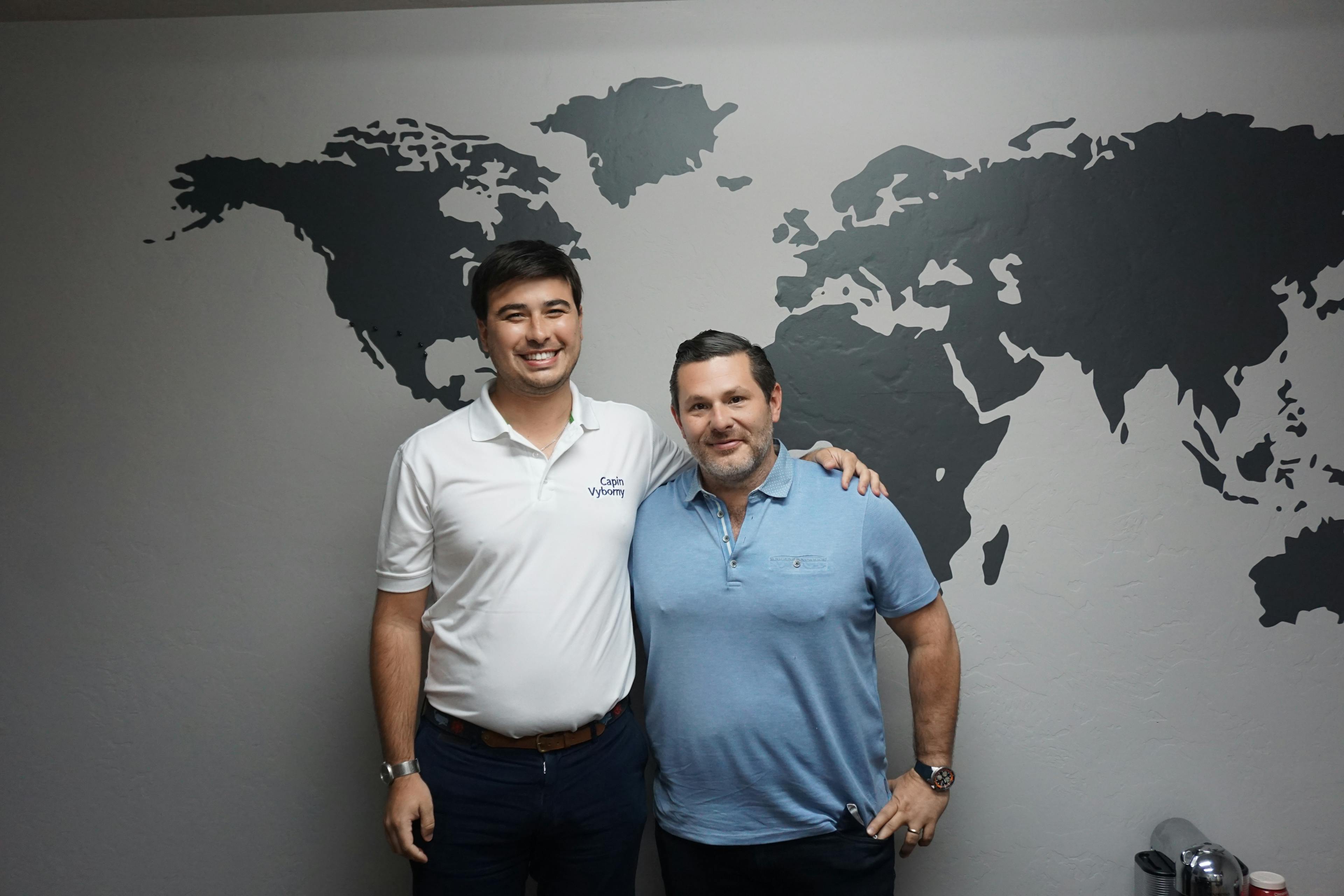 NEXU Partners CEO Jean-Paul Destarac with Logi-Cargo Founder Alejandro Zamudio
